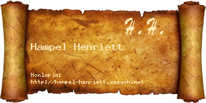 Hampel Henriett névjegykártya
